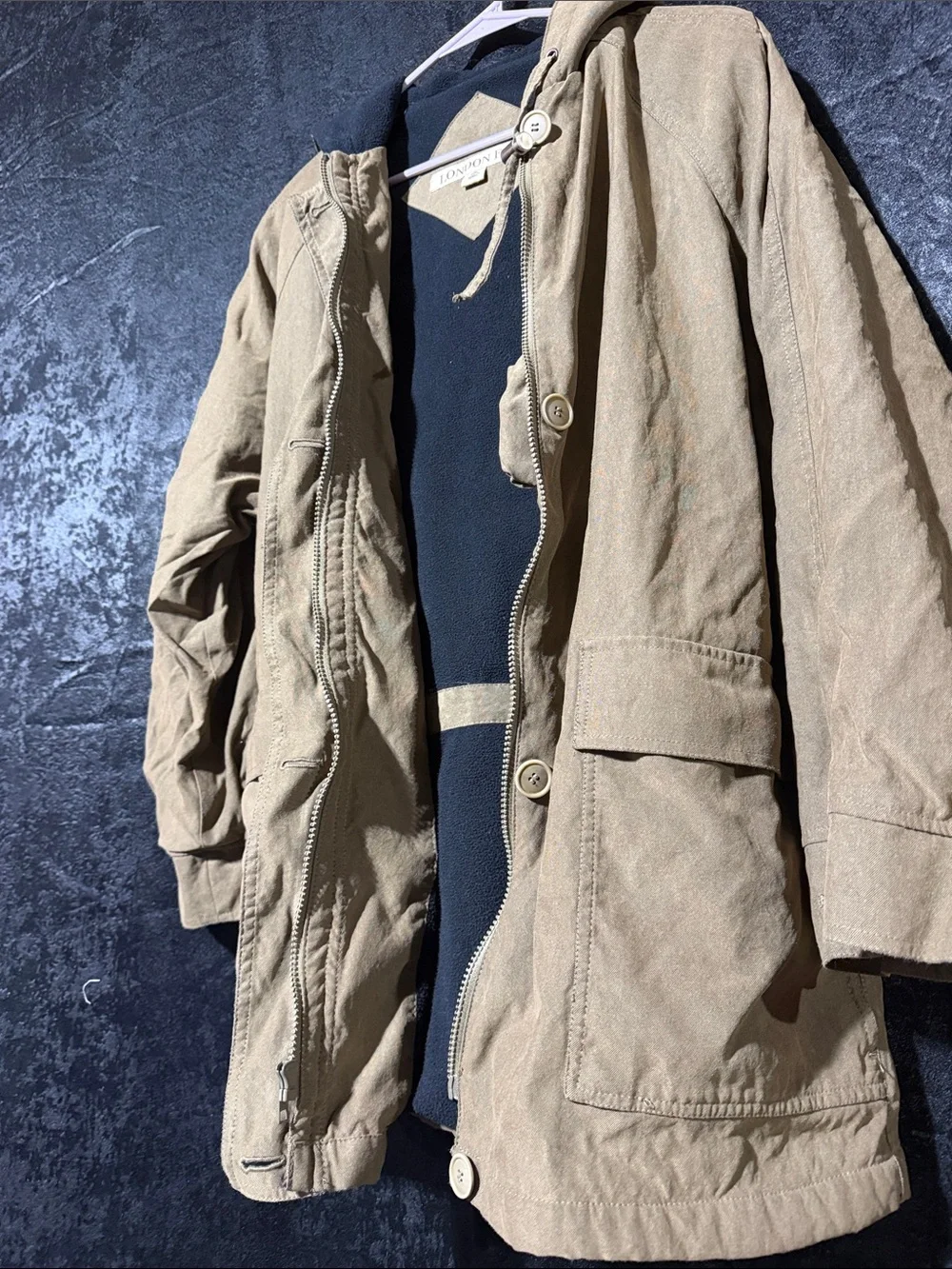 London Fog Hooded Brown Coat Jacket